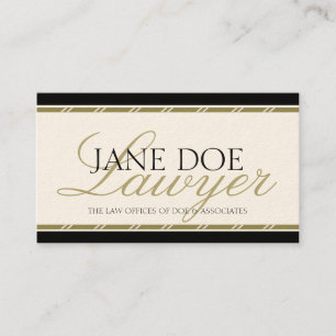 Attorney Lawyer Legal Counsellor Law Firm Gold Business Card