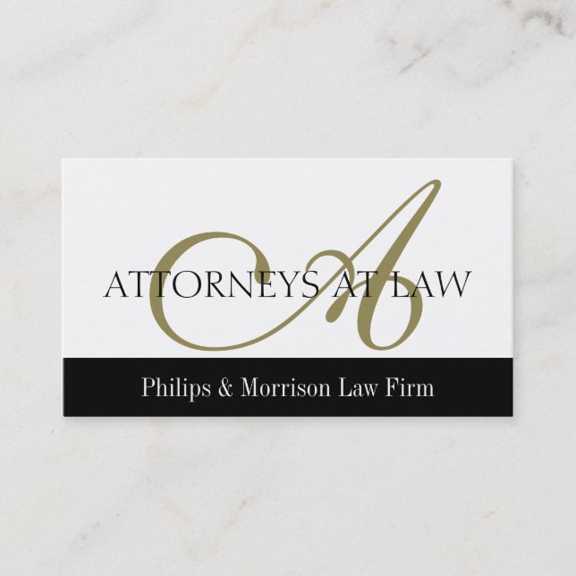Attorney Lawyer Legal Counsellor Law Firm Office Business Card (Front)