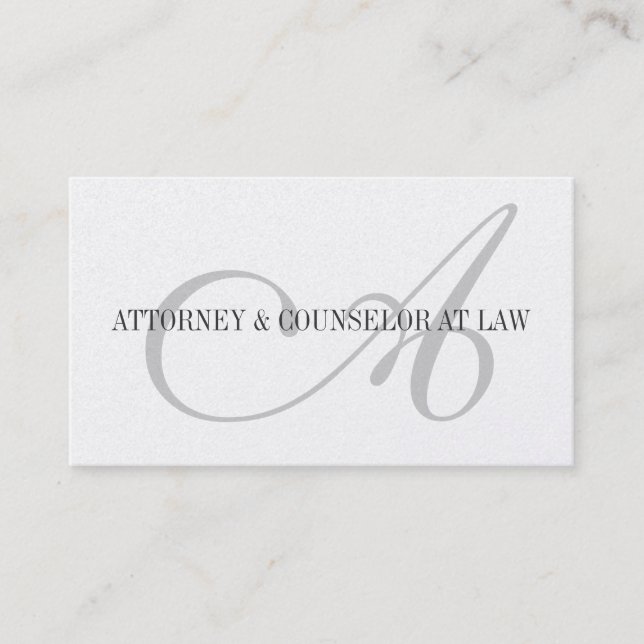 Attorney Lawyer Legal Counsellor Law Firm Office Business Card (Front)