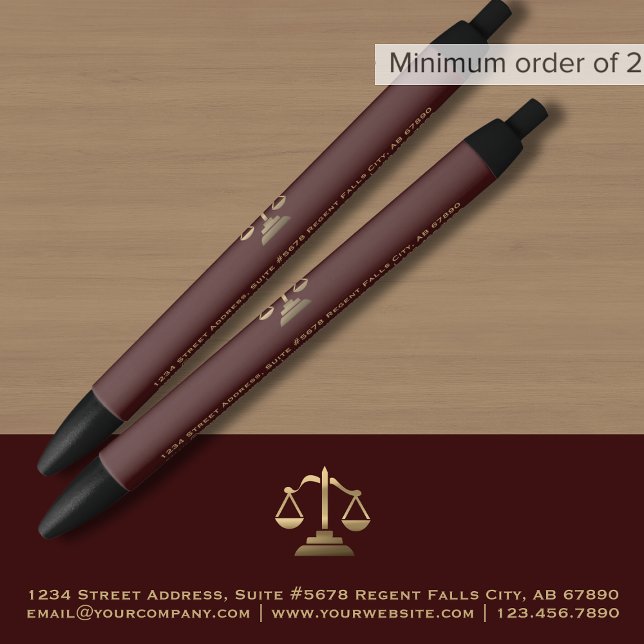 Attorney Lawyer Legal Promotional Black Ink Pen (Creator Uploaded)