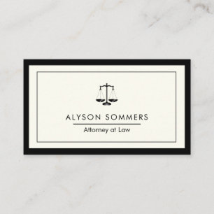 Attorney Legal Lawyer Black Scale Professional 2 Business Card