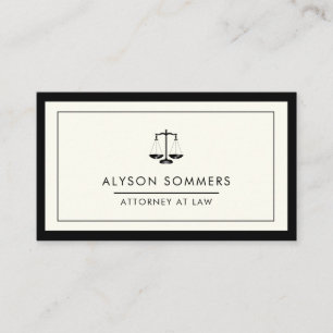 Attorney Legal Lawyer Black Scale Professional 2 Business Card