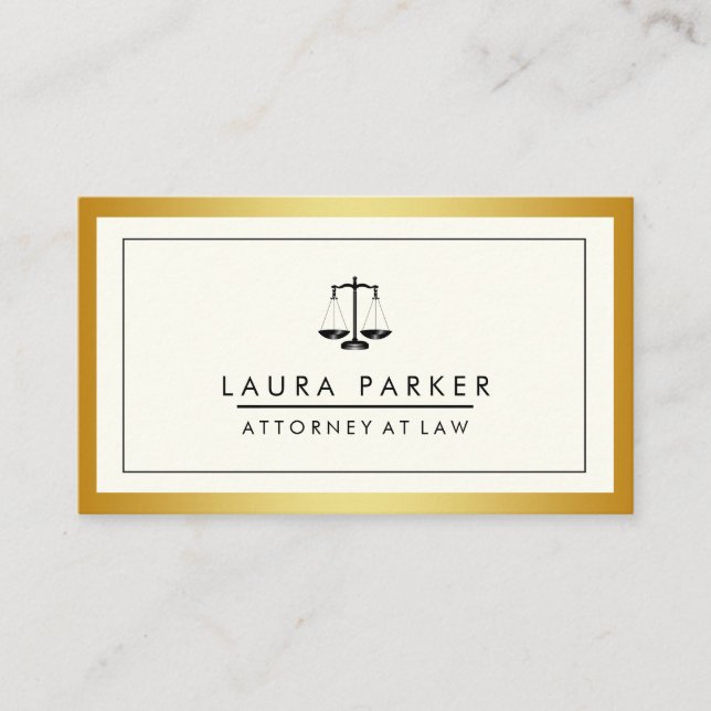 Attorney Legal Lawyer Black Scale Professional Business Card (Front)