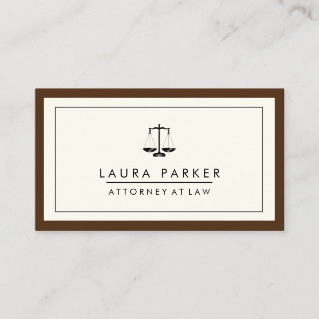 Attorney Legal Lawyer Black Scale Professional Business Card (Front)