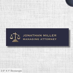 Attorney Legal Services Scales of Justice Name Tag