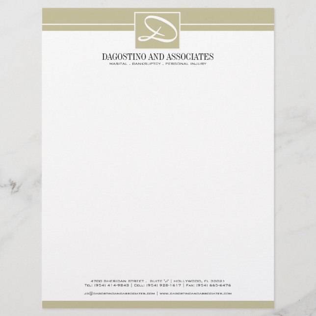 Attorney Letterhead - CUSTOM (Front)