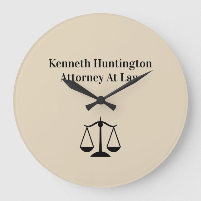 Attorney Logo Law Office Clock (Front)