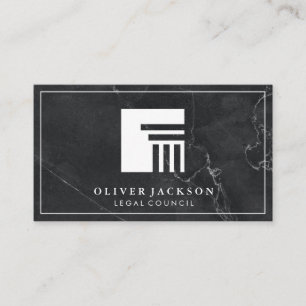 Attorney Marble Pillar Logo Business Card