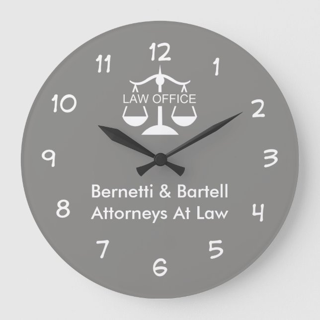 Attorney Office Business Wall Clocks (Front)