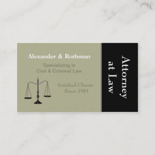 Attorney or Lawyer Business Card