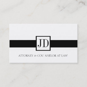 Attorney Ribbon Square - Available Letterhead - Business Card