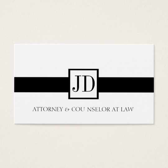 Attorney Ribbon Square - Available Letterhead - Business Card