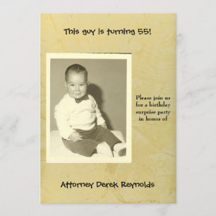 Attorney Surprise Birthday Party Invitation