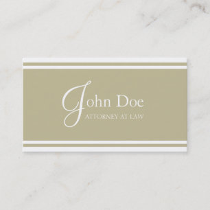 Attorney Tan Stripes Elegant Touch Business Card
