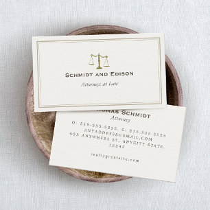 Attorney Unbalanced Scales of JUstice Business Card