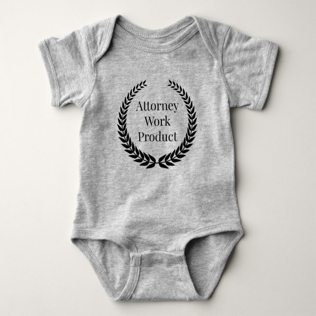 Attorney Work Product (Wreath) Baby Bodysuit (Front)