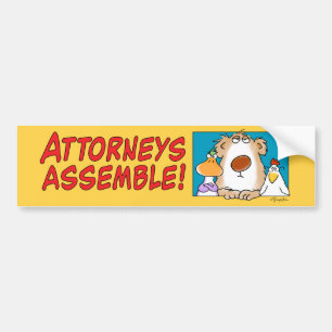 ATTORNEYS ASSEMBLE! Sandra Boynton Bumper Sticker
