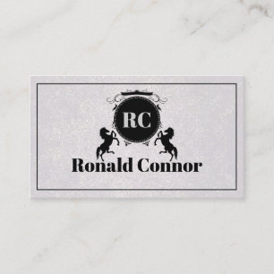 Attorneys At Law Black Royal Horse Emblem Business Card