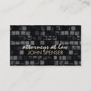 Attorneys At Law Square Pattern Dark Business Card