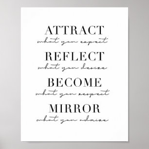 Attract What You Expect, Reflect What You Desire,  Poster