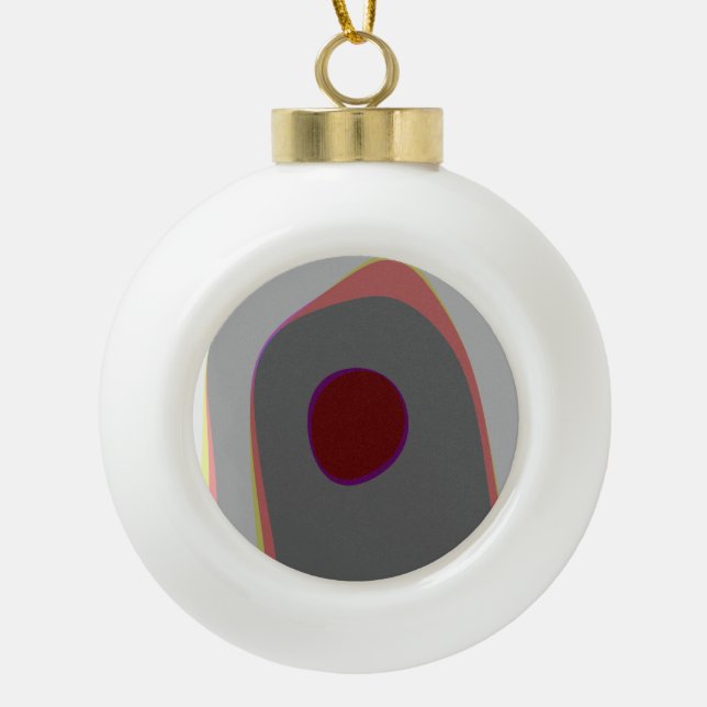 Attraction Ceramic Ball Christmas Ornament (Front)