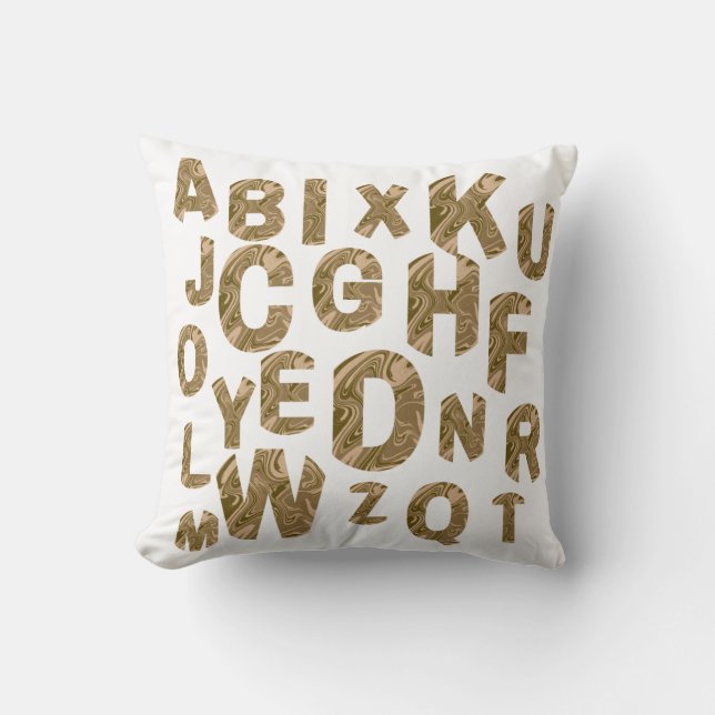 Attractive alphabet ABC pattern  Cushion (Front)