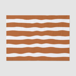 Attractive beautiful orange modern wavevy stripes tissue paper