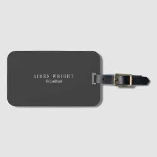 Attractive Black Classical Minimalist Luggage Tag