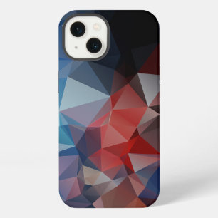 Attractive Blue Red Abstract Pyramid Pattern Case- iPhone 13 Case