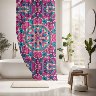 Attractive colourful mandala seamless pattern  shower curtain