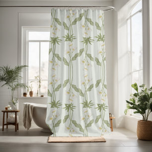 Attractive floral decorative eye-catching  shower curtain