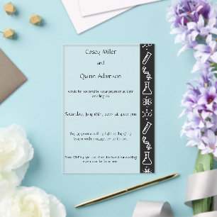 Attractive Forces in Black Acrylic Wedding Invitations