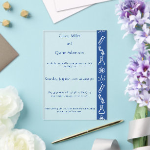 Attractive Forces in Blue Acrylic Wedding Invitations
