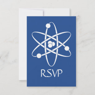 Attractive Forces in Blue RSVP Card