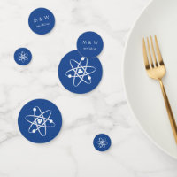 Attractive Forces in Blue Table Confetti