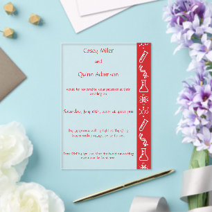 Attractive Forces in Cherry Acrylic Wedding Invitations