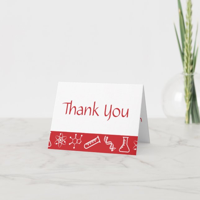 Attractive Forces in Cherry Thank You Card (Front)