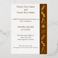 Attractive Forces in Chocolate Foil Invitation