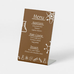 Attractive Forces in Chocolate Pedestal Sign