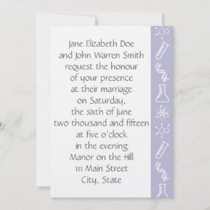 Attractive Forces in Lavender Wedding Invitation