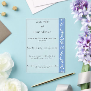 Attractive Forces in Periwinkle Acrylic Wedding Invitations
