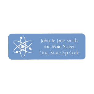 Attractive Forces in Periwinkle Address Label Return Address Label