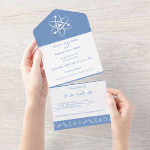 Attractive Forces in Periwinkle All In One Invitation