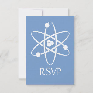 Attractive Forces in Periwinkle RSVP Card