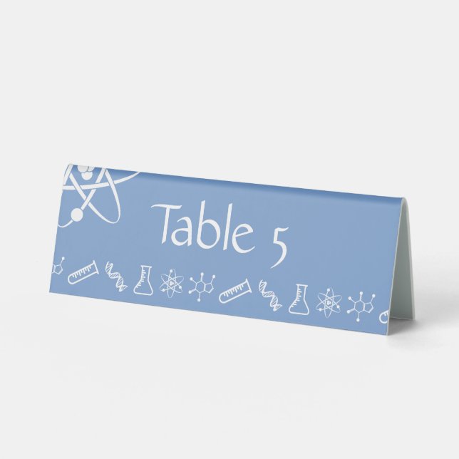 Attractive Forces in Periwinkle Table Tent Sign (Front)