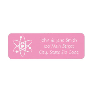 Attractive Forces in Petal Pink Address Label Return Address Label
