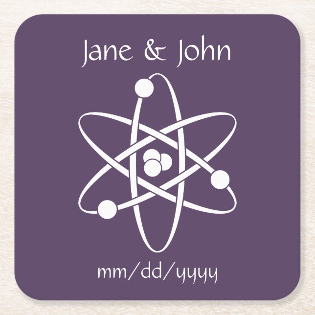 Attractive Forces in Purple Paper Coaster (Front)