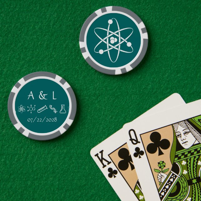 Attractive Forces in Teal Poker Chips (Poker Table (Double))