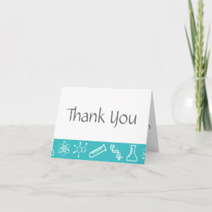 Attractive Forces in Turquoise Thank You Card