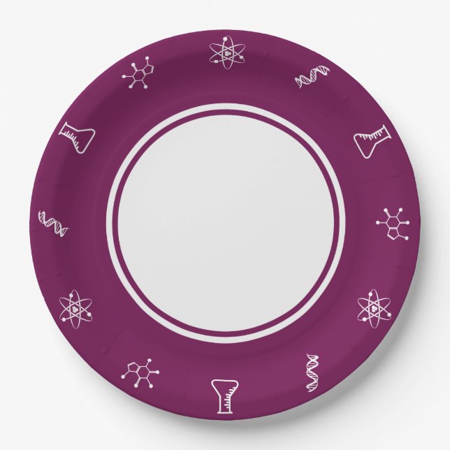 Attractive Forces in Wine Paper Plate (Front)